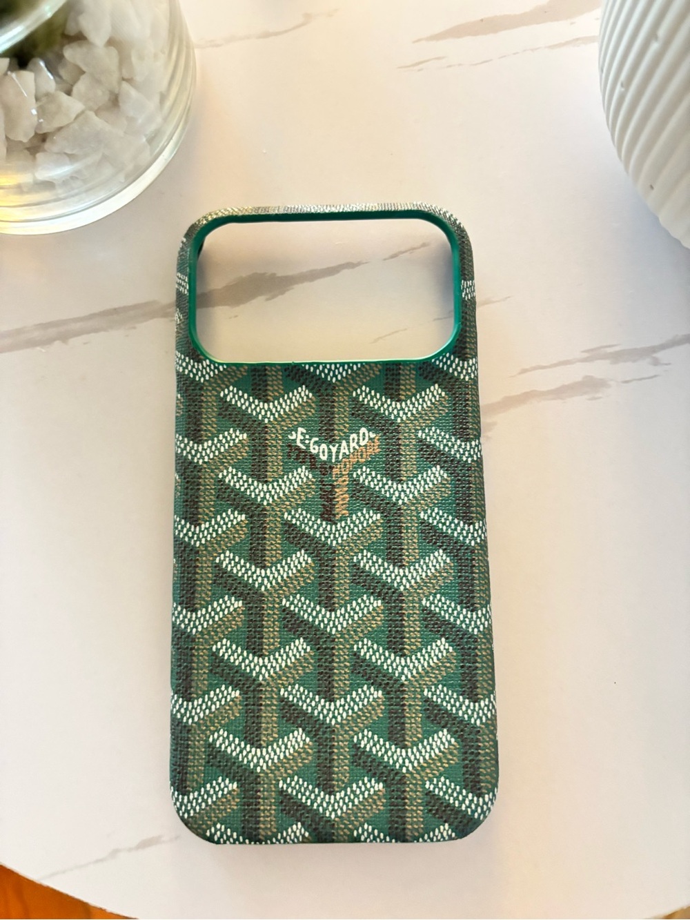 Green Patterned Designer-Style Phone Case 17promax